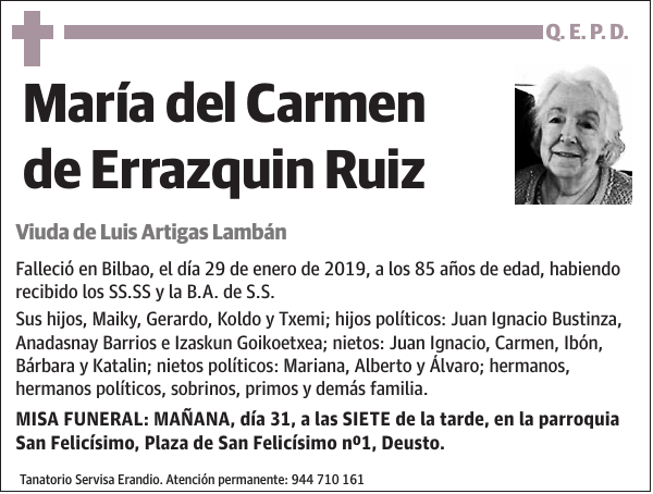 María del Carmen de Errazquin Ruiz