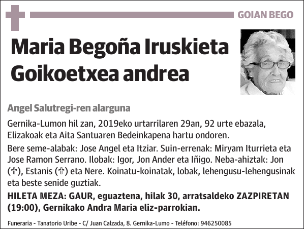 Maria Begoña Iruskieta Goikoetxea