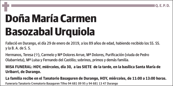 María Carmen Basozabal Urquiola