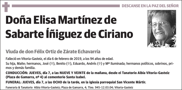 Elisa Martínez de Sabarte Íñiguez de Ciriano