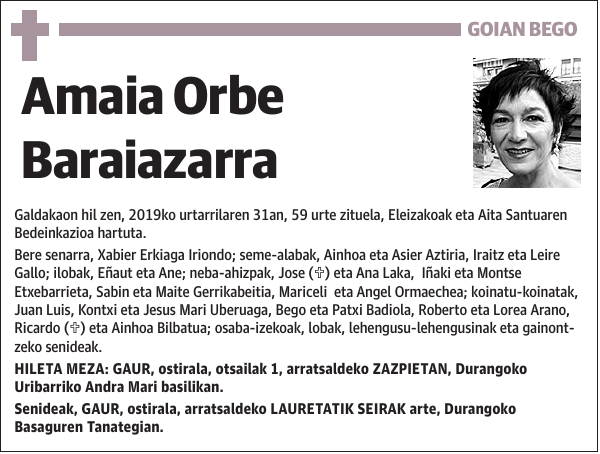 Amaia Orbe Baraiazarra