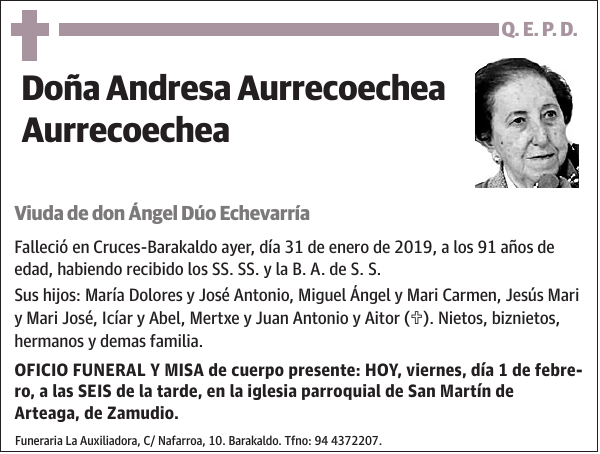 Andresa Aurrecoechea Aurrecoechea