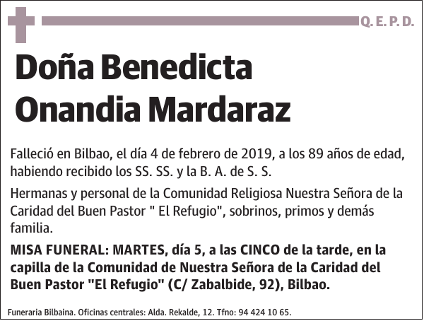 Benedicta Onandia Mardaraz