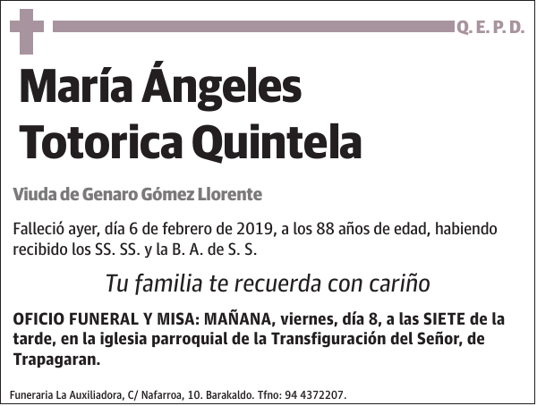 María Ángeles Totorica Quintela