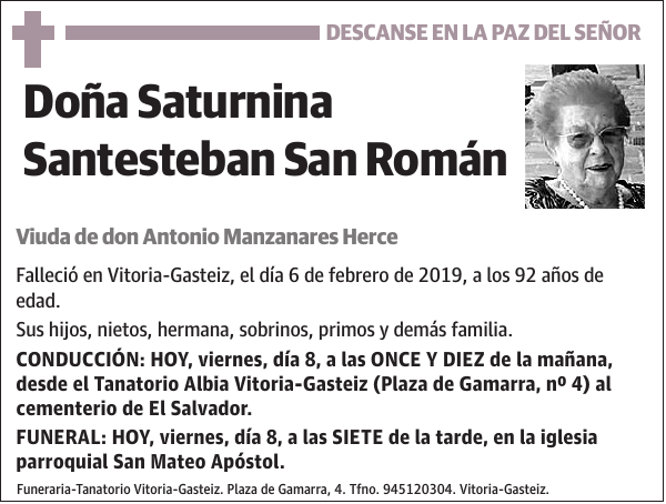 Saturnina Santesteban San Román