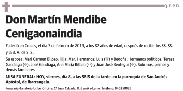 Martin Mendibe Cenigaonaindia