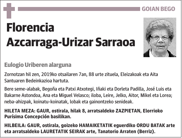 Florencia Azcarraga-Urizar Sarraoa