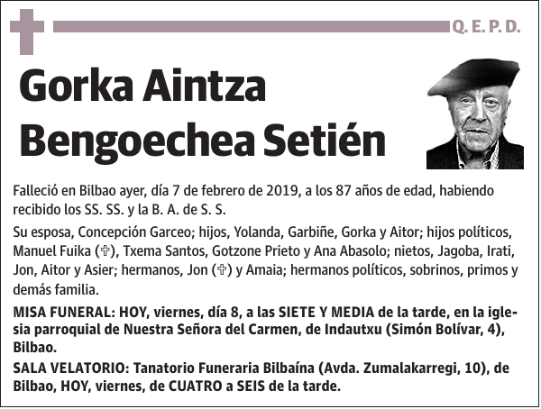 Gorka Aintza Bengoechea Setién