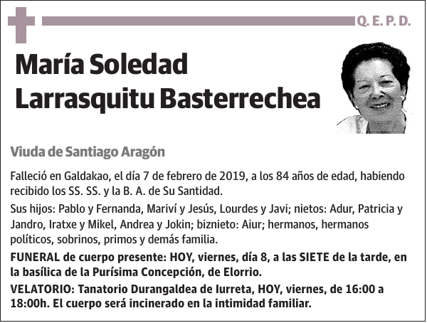 María Soledad Larrasquitu Basterrechea