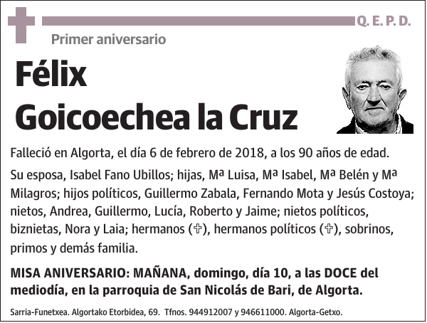 Félix Goicoechea la Cruz