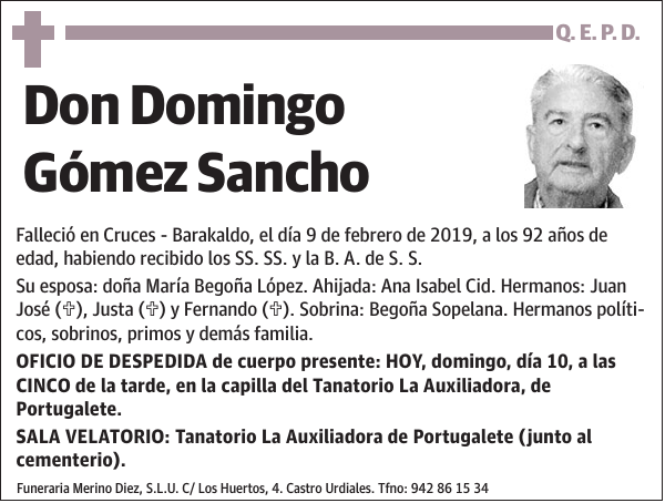 Domingo Gómez Sancho