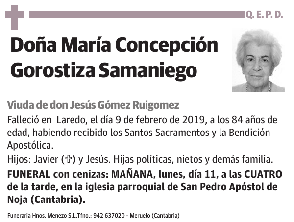 María Concepción Gorostiza Samaniego