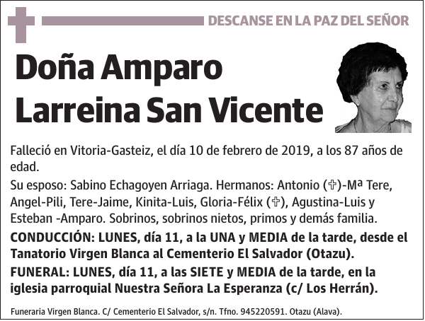 Amparo Larreina San Vicente