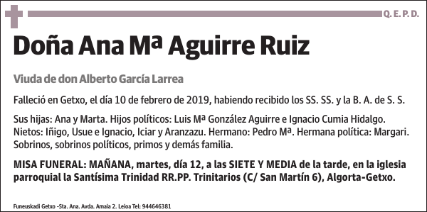 Ana Mª Aguirre Ruiz