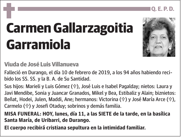 Carmen Gallarzagoitia Garramiola