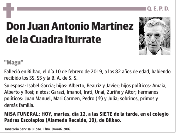 Juan Antonio Martínez de la Cuadra Iturrate