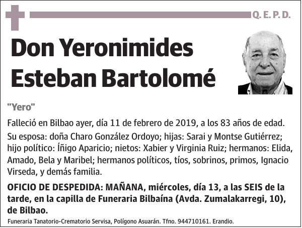 Yeronimides Esteban Bartolomé