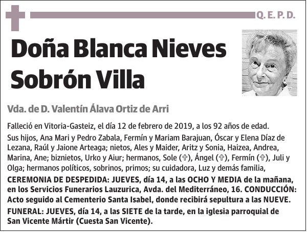 Blanca Nieves Sobrón Villa