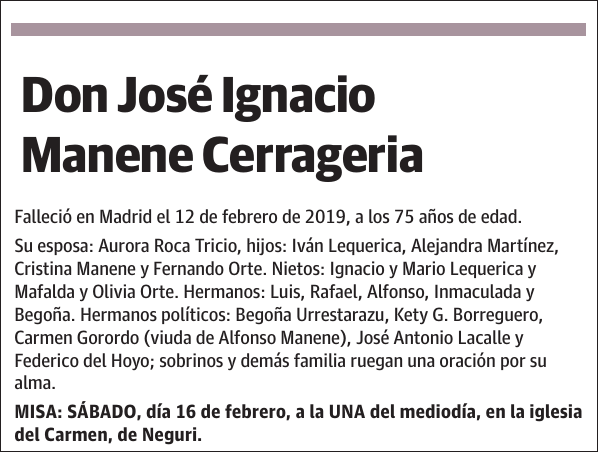 José Ignacio Manene Cerrageria