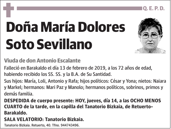 María Dolores Soto Sevillano