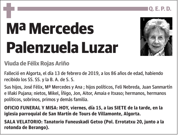 Mª Mercedes Palenzuela Luzar