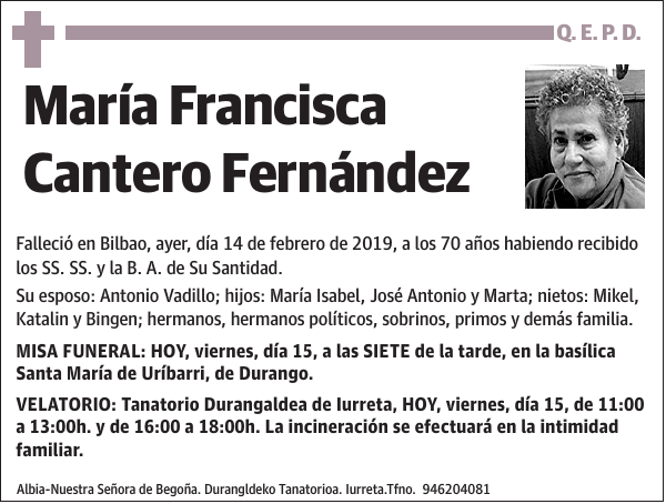 María Francisca Cantero Fernández