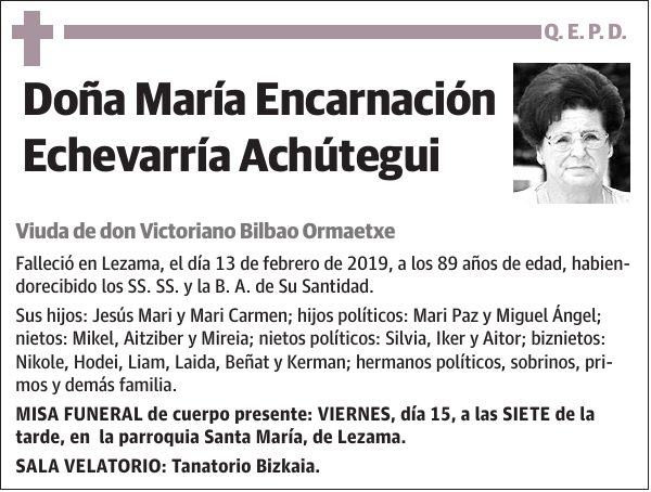 María Encarnación Echevarría Achútegui