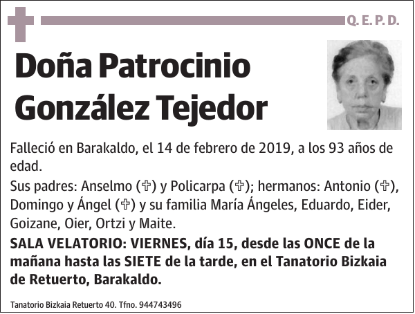 Patrocinio González Tejedor