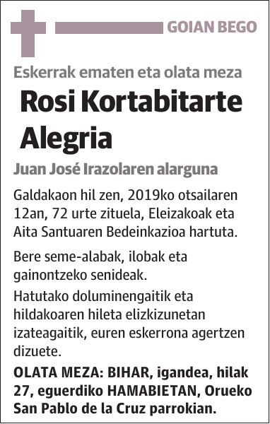 Rosi Kortabitarte Alegria