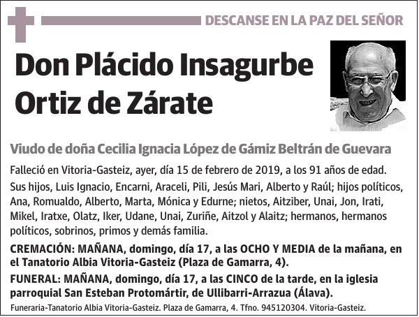 Plácido Insagurbe Ortiz de Zárate