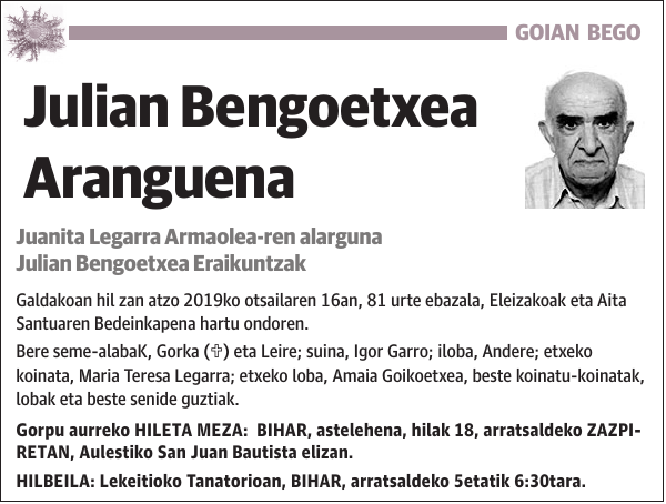 Julian Bengoetxea Aranguena