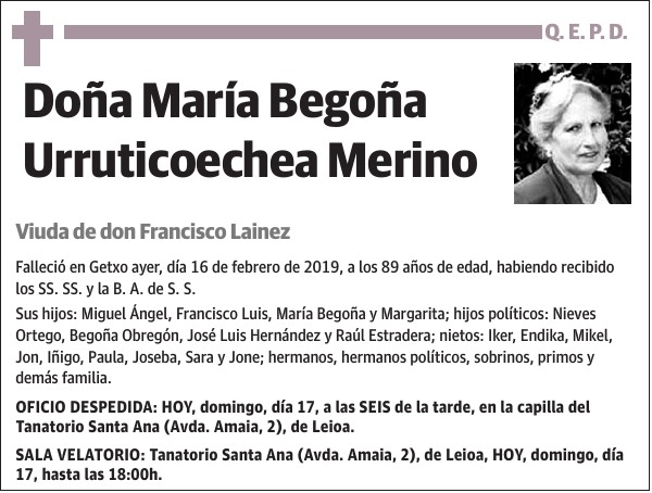 María Begoña Urruticoechea Merino