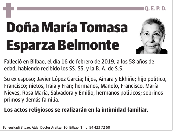 María Tomasa Esparza Belmonte