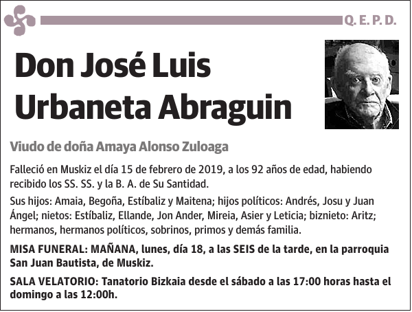 José Luis Urbaneta Abraguin