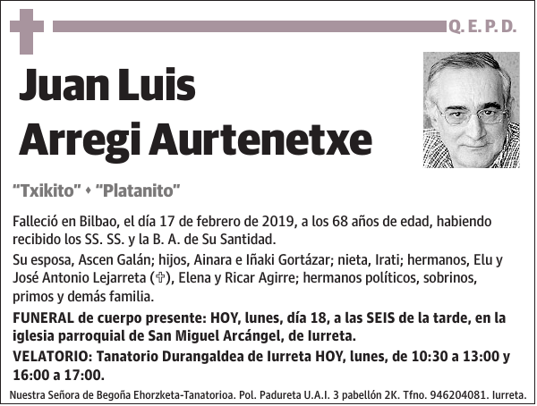 Juan Luis Arregi Aurtenetxe