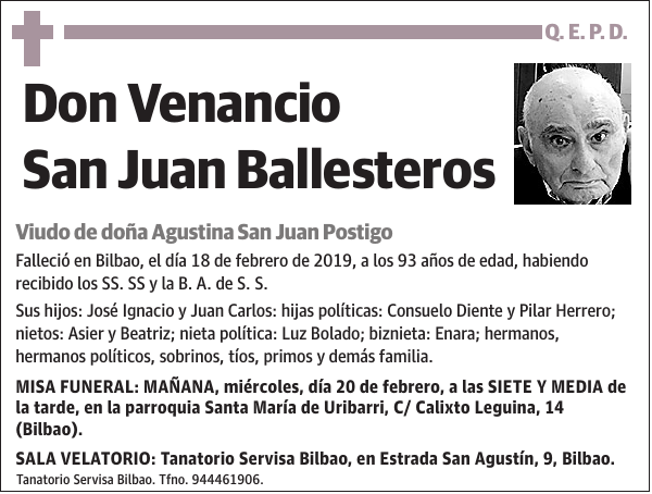 Venancio San Juan Ballesteros