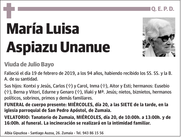 María Luisa Aspiazu Unanue