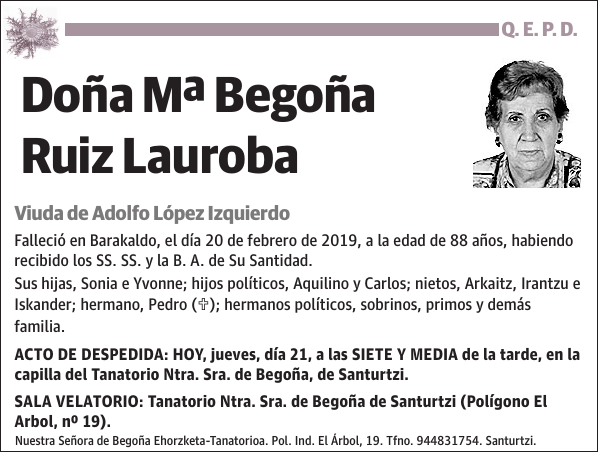 Mª Begoña Ruiz Lauroba