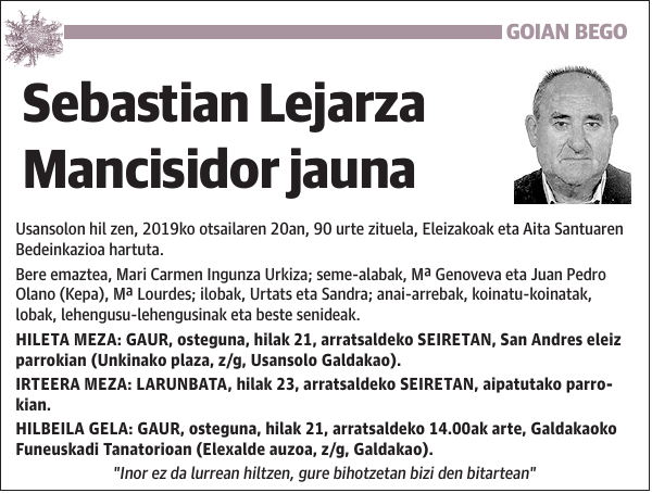 Sebastian Lejarza Mancisidor