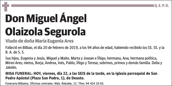 Miguel Ángel Olaizola Segurola