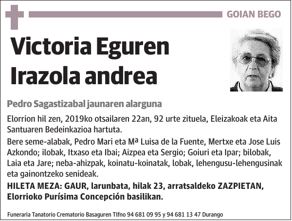 Victoria Eguren Irazola