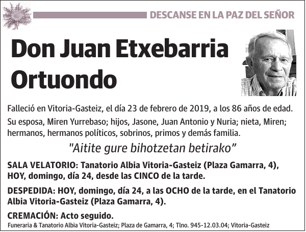 Juan Etxebarria Ortuondo