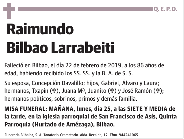 Raimundo Bilbao Larrabeiti