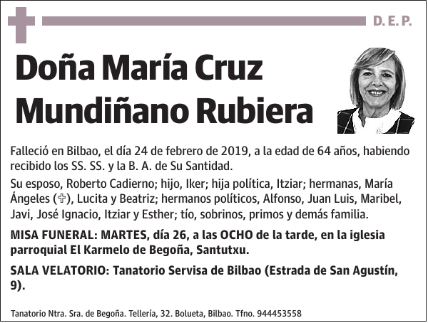 María Cruz Mundiñano Rubiera