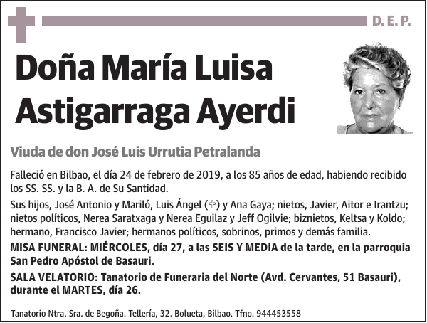 María Luisa Astigarraga Ayerdi