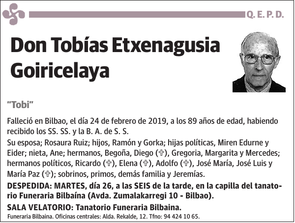 Tobías Etxenagusia Goiricelaya