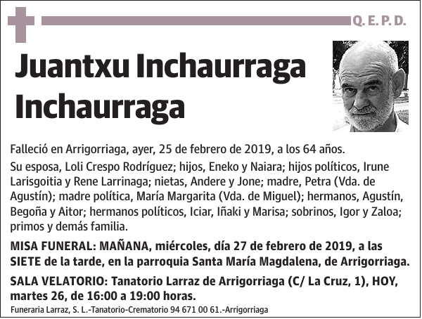 Juantxu Inchaurraga Inchaurraga