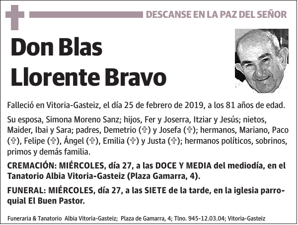 Blas Llorente Bravo