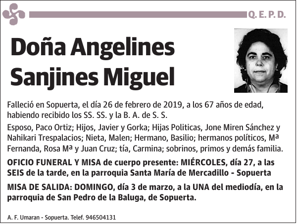 Angelines Sanjines Miguel