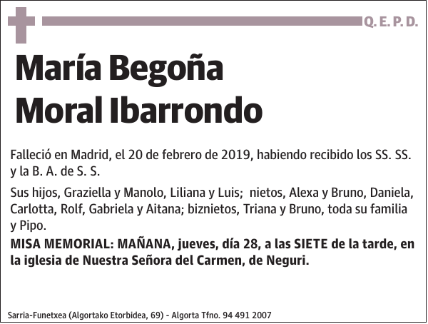 María Begoña Moral Ibarrondo